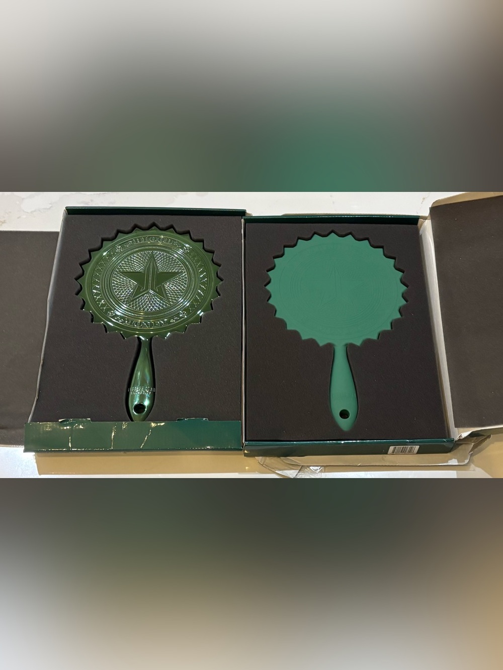 2 -JEFFREE STAR - BLOOD MONEY CHROME & SOFT TOUCH - HAND MIRROR NEW W/ BOX LOT 2